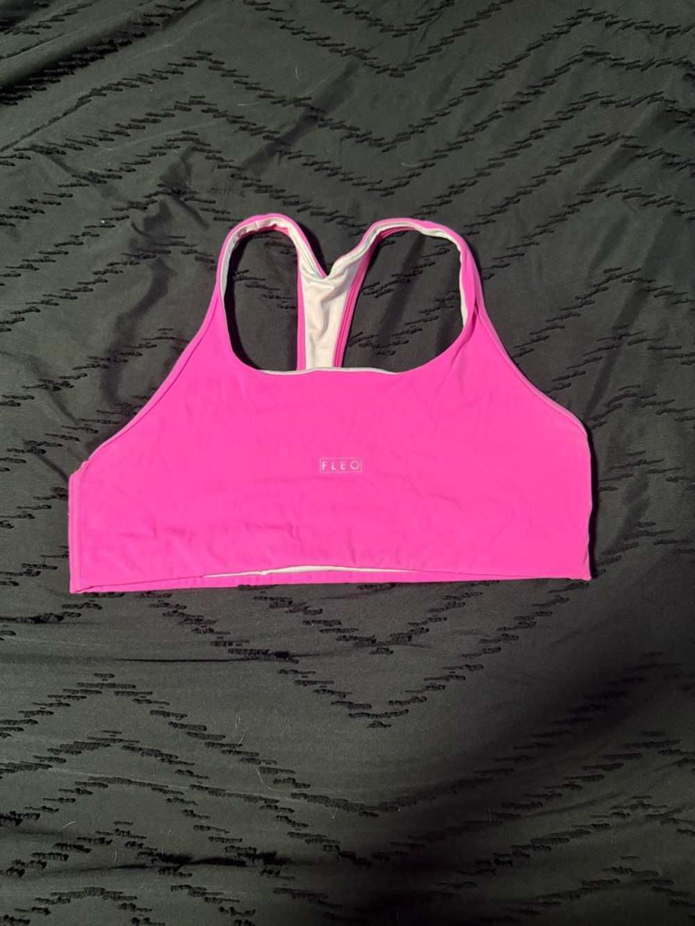 Fleo Neon Pink Racerback Sports Bra
